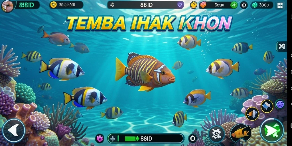 Screenshot menunjukkan aksi menembak ikan di 88ID.