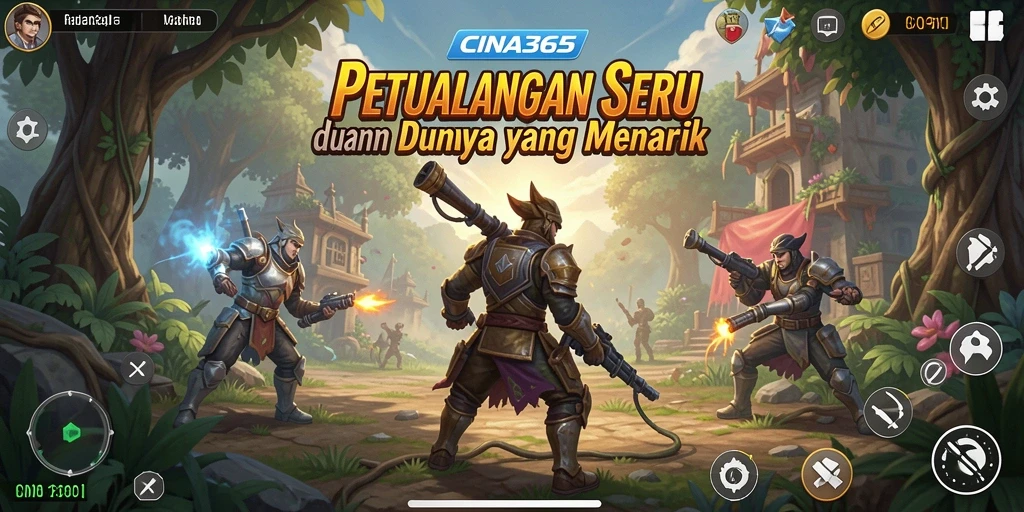 Screenshot gameplay CINA365 menampilkan aksi petualangan yang mendebarkan.