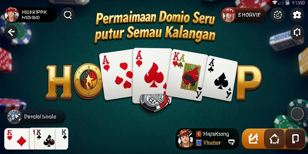 Screenshot HOKIVIP menampilkan gameplay seru dengan efek domino yang menarik.