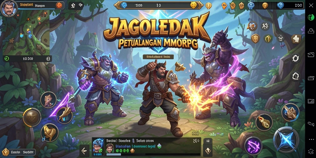 Screenshot gameplay JAGOLEDAK yang menampilkan aksi pertempuran seru.