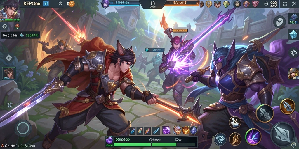 Screenshot KEPO66 menampilkan aksi intens dalam pertarungan MOBA.
