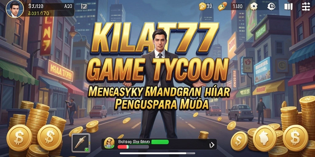 Tangkapan layar gameplay KILAT77 menampilkan pengelolaan bisnis yang seru.