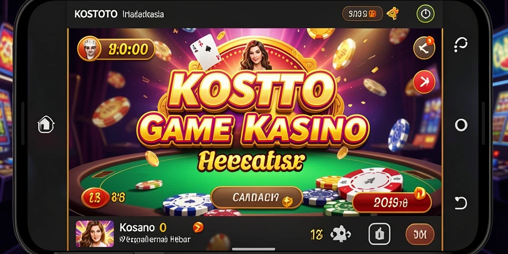 Tangkapan layar gameplay KOSTOTO menampilkan pengalaman Kasino yang mendebarkan.