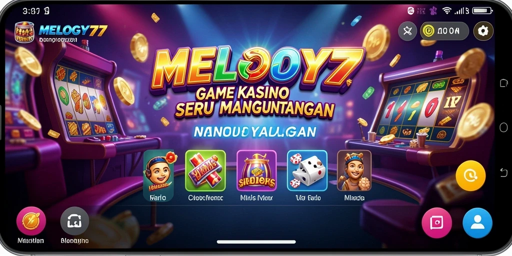 Tampilan gameplay seru dari MELODY77 di dunia Kasino.