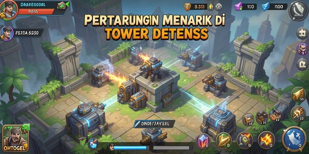Tampilan menakjubkan dari gameplay Tower Defense OHTOGEL.