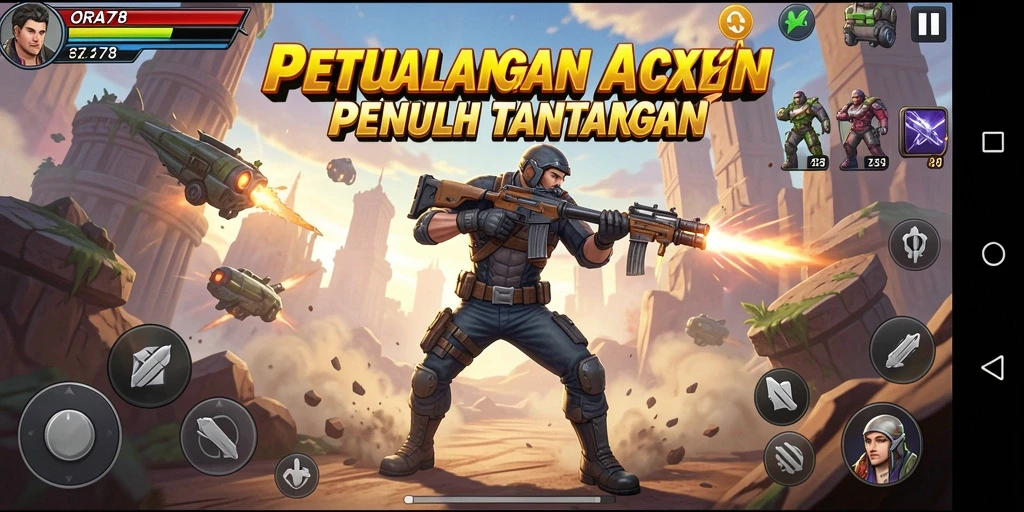 Tampilan gameplay seru dari ORA78 dengan aksi yang mendebarkan.