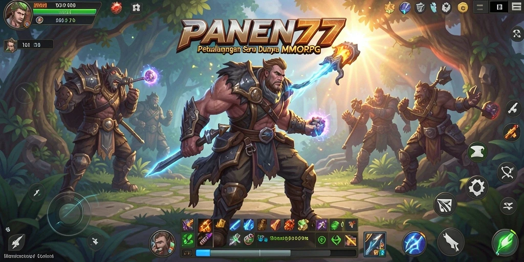 Tampilan gameplay seru dengan petualangan MMORPG di PANEN77.
