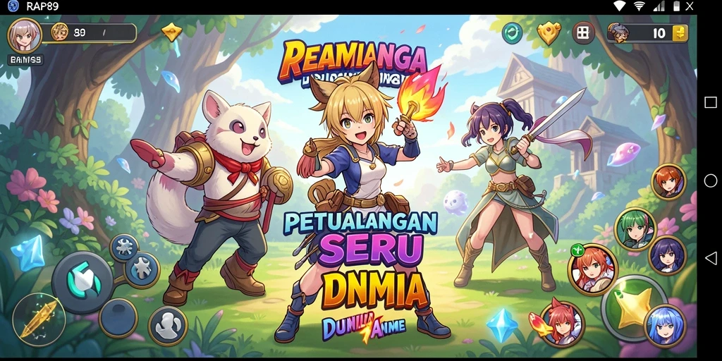 Menampilkan karakter anime dalam aksi seru di RAP89.