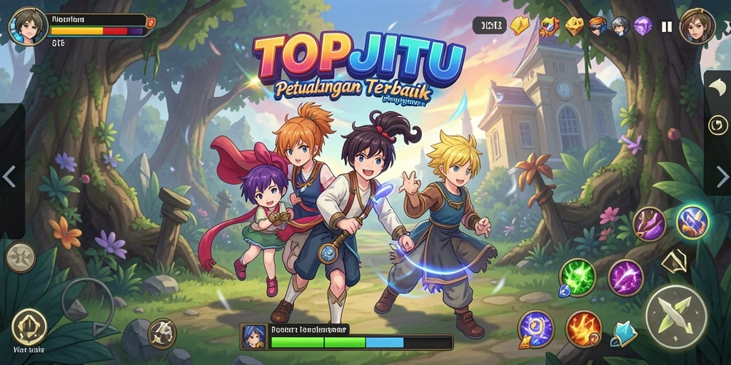 Tampilan gameplay menakjubkan dari TOPJITU dengan karakter Anime.